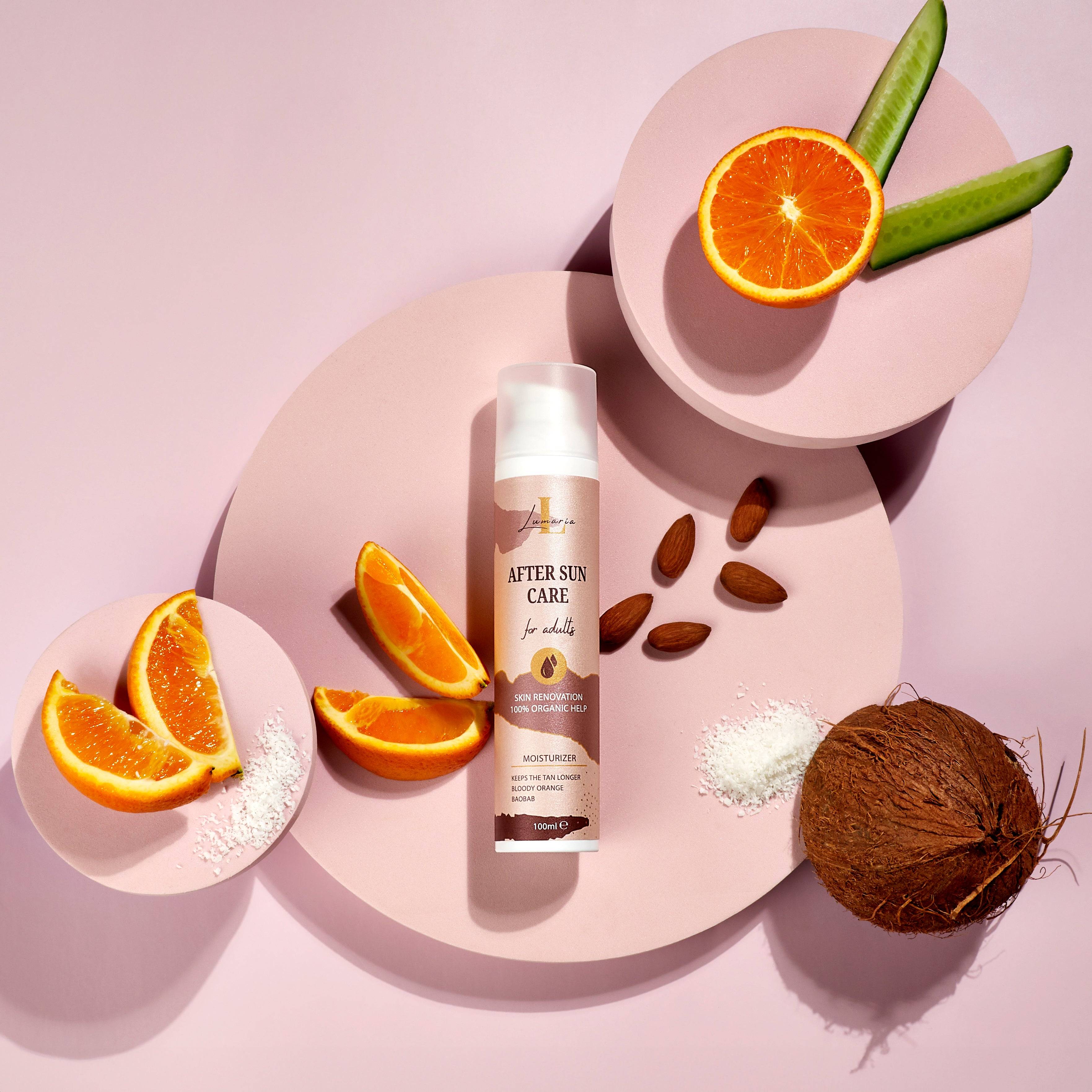 100% био-натурално олио за след плаж с облепиха.